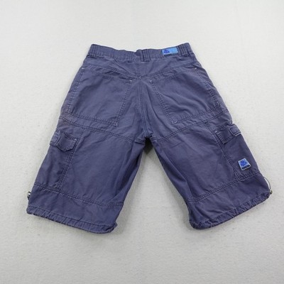 Vintage Kikwear Shorts 32 Blue Cargo Paratrooper Baggy Skater