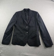 Brooks Brothers Blazer Womens 8 Black Loro Piana Wool Stretch Lined Stellita Fit