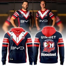 Sydney Roosters Brandon Wheat Kings Tri-colours Three Stripes Hoodie T-Shirt
