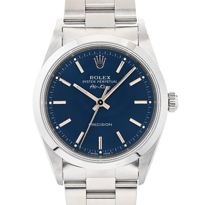 ROLEX Air King 14000 Blau Gehäusegröße 34mm Gebrauchte Herrenuhr #343731