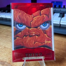 2024 Marvel Masterpieces '92 Platinum Thing #91 RED PMG 042/100 Case Hit