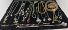 Costume Jewelry Necklace Lot Of 16 Vintage-Modern Gemstone Gold & Silver Tones