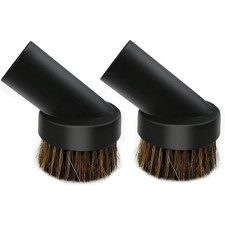 2PCS Black Round Dust Brush Vacuum Hose Horse Hair for Many Vacuum Cleaners
