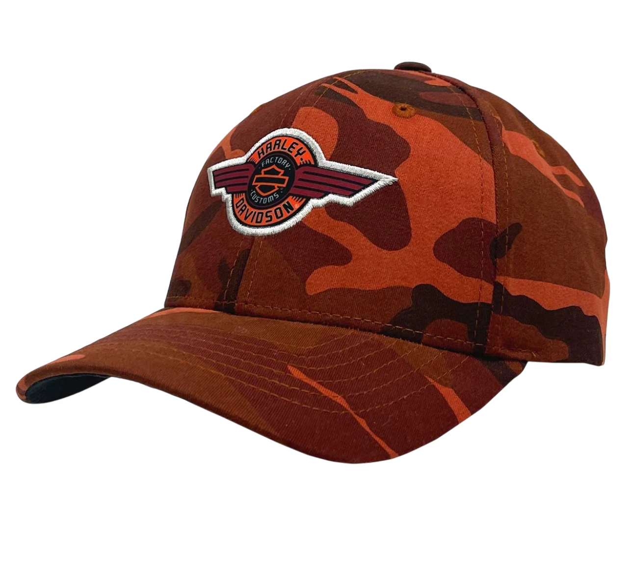 Harley-Davidson Orange Camo Men's Baseball Cap Adjustable 5029016703 OEM NEW