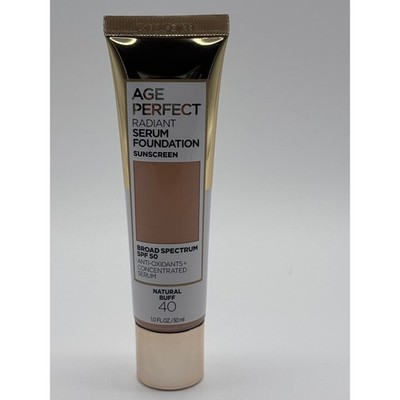 NEW L'Oreal Age Perfect Radiant Serum Foundation SPF 50 Natural Buff 40 1oz