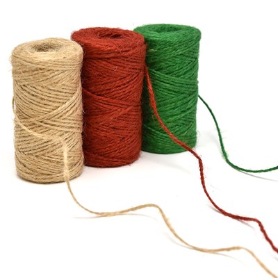 Gift Boutique Christmas Baker's Jute Twine, 3 Rolls of Red, Green,white,red 