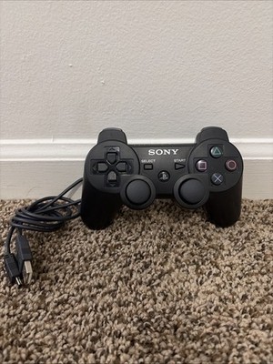 Sony PS3 DualShock Sixaxis Wireless Controller-Black (CECHZC2U) Tested-Working!