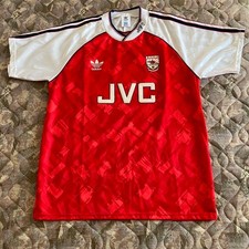 Adidas Arsenal 1990 Vintage Jersey L Red/White Short Sleeve Good Condition