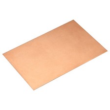Pure Copper Sheet, 6" x 4" x 0.024" 22 Gauge T2 Copper Metal Plate