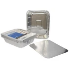 Jena Large Extra Strong Aluminium Disposble Food Foil Trays & Lids Pack of 12