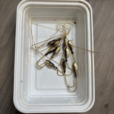 Gold Plated Spinnerbaits Wire/weight/paint 1/2oz, 4/0 Gamakatsu Hook (lot of 10)