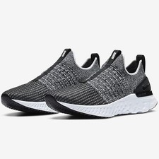 NIKE REACT PHANTOM RUN FK 2 Black Grey Mens US 10-12 Shoes Sneakers New ☑️