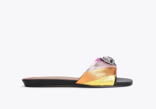 Kurt Geiger London KENSINGTON FLAT SANDAL Leather EU 37 US 7 Metallic Rainbow - Bild 14 von 17