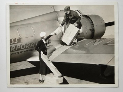 Berna Hillie Buddy Jones Air Express Flying Van Lockheed Orion 1932 VTG Photo
