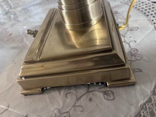 QUOIZEL LENOX BRASS & PORCELAIN BANKERS DESK LAMP 17.5"tall x11" Shade. Elegance - Picture 10 of 13