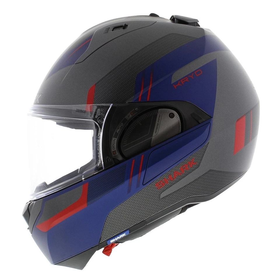 Shark EVO ES Kryd Matt Plata Azul Rojo - Imagen 4 de 4