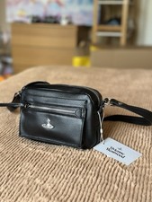Image of Vivienne Westwood Hannah Faux Leather Cross Body Bag Brand New With Tags Black
