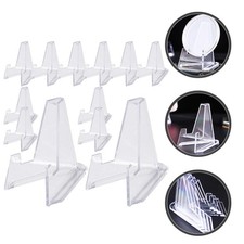20Pcs Reusable Acrylic Coin Display Rack Easel Holders for Collection Storage