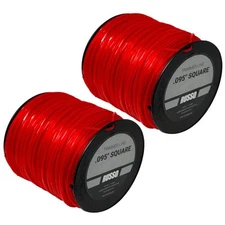 2PK 5lb .095 Square Red Commercial String Trimmer Line For Echo Stihl Redmax