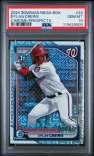 2024 BOWMAN MEGA BOX CHROME PROSPECTS 23 DYLAN CREWS  **PSA 10**