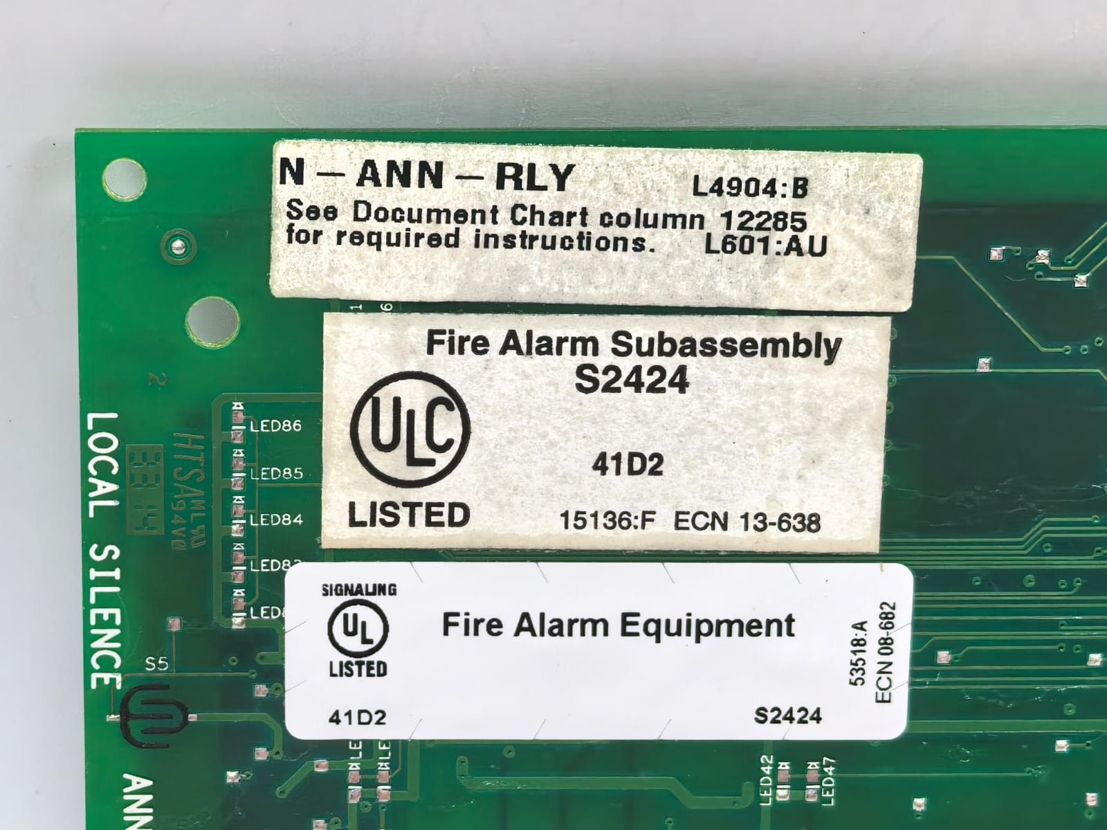 NOTIFIER N-ANN-RLY/ ANN-RLYPCB NOTIFIER N-ANN-RLY/ ANN-RLYPCB REV.A RELAY MODULE 7