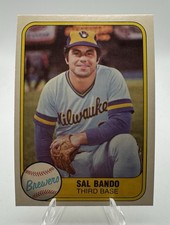 1981 Fleer Sal Bando #510 Milwaukee Brewers