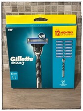 Gillette Mach3 Value Pack – 1 Handle + 12 Razor Blade Refills 100% ORIGINAL 1.67 per razor