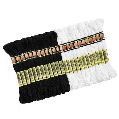 48 stücke Multi-Use-Stickmaschinen-Threads weiße und schwarze Stickfäden