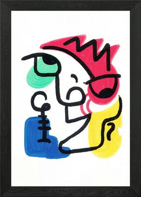 The Line Emotion of Passionate | Ab Framed Wall Art Poster Canvas Print Picture