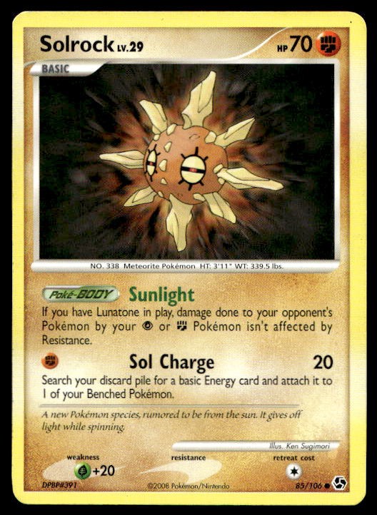 Pokemon Great Encounters #85/106 Solrock Common