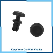 Universal Pack (30) 4mm Black Plastic Rivets Push Type Panel Fastener Clip