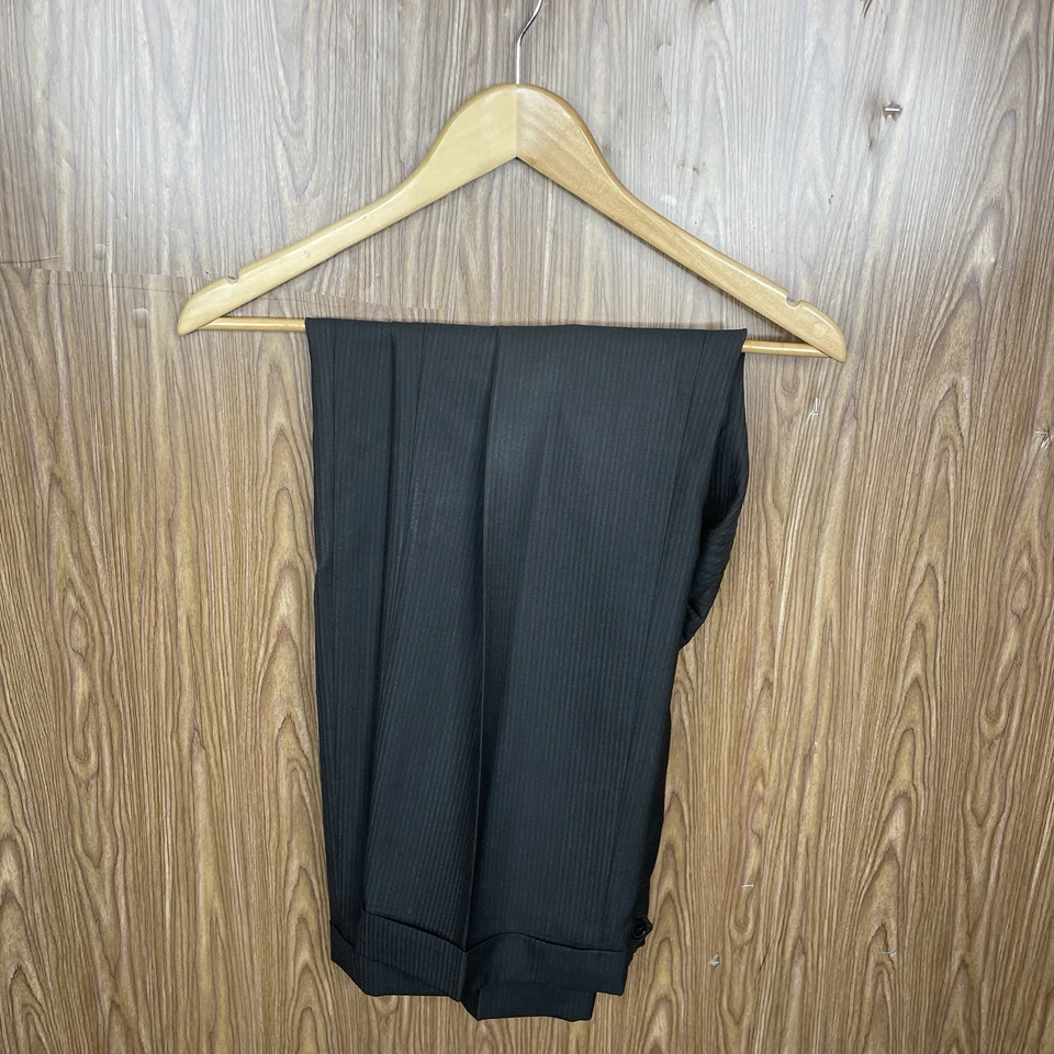 Traje Joseph Abboud 2 Piezas Para Hombre 38S 32x28 Marrón Rayas Lana Doble Ventilación EE. UU. Foto 2 de 4