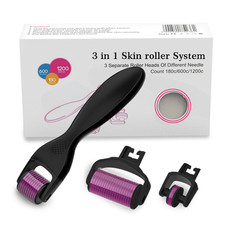 Derma Roller Titanium needles 3 in 1 set, Acne Scars Beard Hair Regrowth Therapy