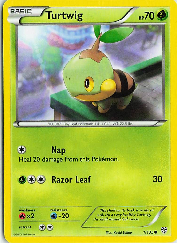 Turtwig 1/135 Common Plasma Storm Pokemon Lightly Played