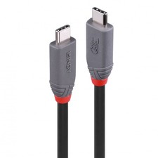 Image of Lindy 2M Usb 4 240W Type C Cable Anthra Line. Cable Length: 2 M. Connector 1: Us