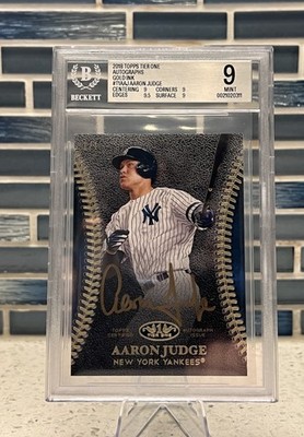 AARON JUDGE 1/1 AUTO 2018 TOPPS TIER ONE GOLD INK AUTOGRAPH YANKEES SECOND YEAR