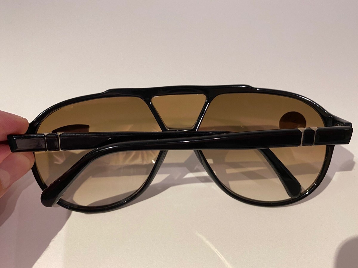 NOS Unused 1980s Vintage Persol by Ratti 802 Black Gradient Tri