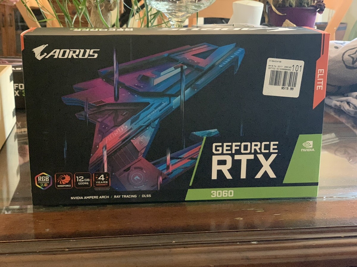 GIGABYTE GeForce RTX 3060 AORUS ELITE 12gb GDDR6