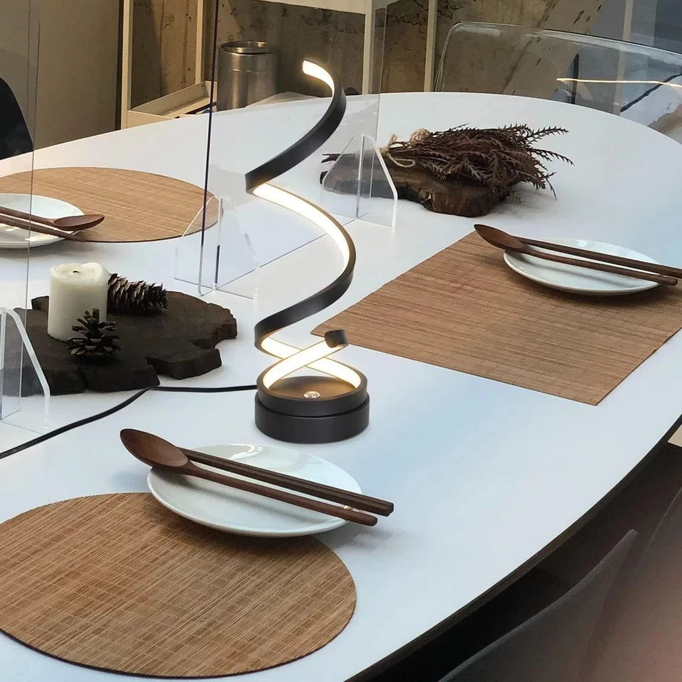 LED Spiral Tischlampe/ Nachtlicht Mit 3 Farbtemperatur/ Augenschutz Spiral Lampe - Bild 2 von 4