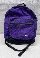 Yak Pak Purple Zebra Tiger stripe Book Bag Student Backpack Adjustable Straps