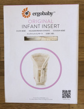 ERGOBABY Original Infant Newborn Insert in "Natural" 100 Cotton NEW OPEN BOX