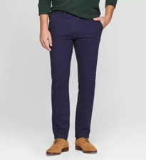 Men's Slim Fit Hennepin Chino Pants - Goodfellow  Co Xavier Navy Blue
