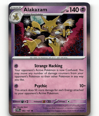 Alakazam Pokemon • Rare • 082/167 Twilight Masquerade | eBay