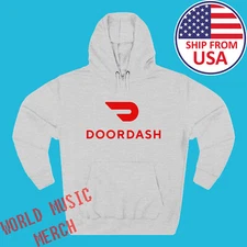 Doordash Food Delivery Men's Grey Size S to 3XL