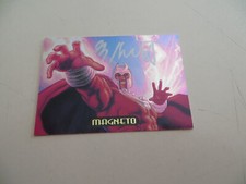 94' MARVEL MASTERPIECES MAGNETO POWER BLAST CARD SIGNED GREG HILDEBRANDT, COA