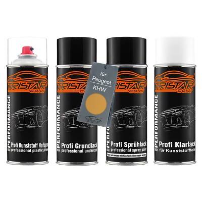 Autolack Spraydosen Set Kunststoff für Peugeot KHW Orange Salamanque Metallic