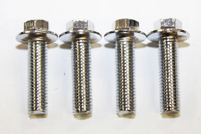 M8 Stahl Chrom Flansch Sechskantschrauben (4er Pack)