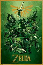The Legend Of Zelda - Gaming Poster (Link Evolution Montage) (Size: 24" x 36")