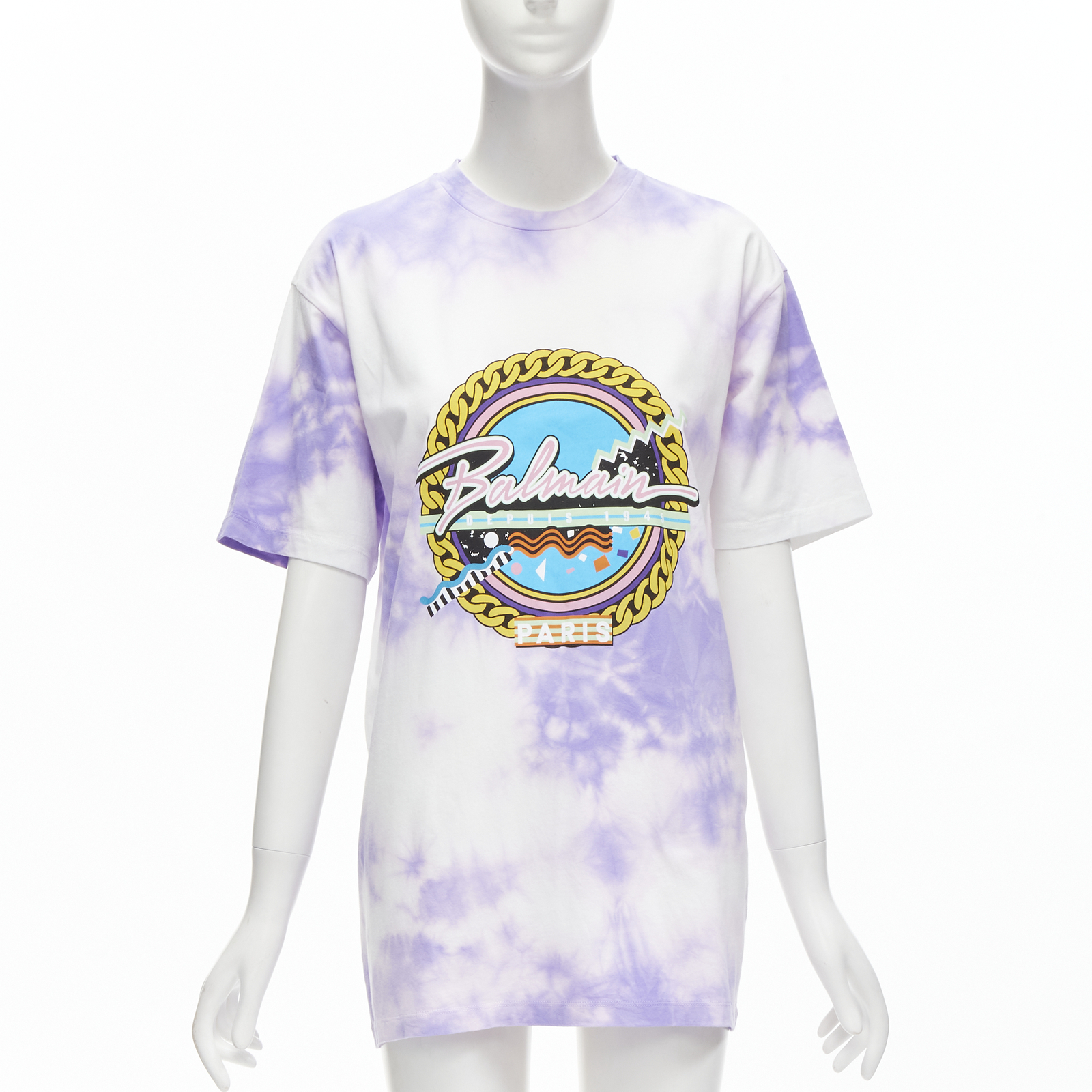 purple balmain t shirt