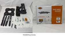 Articulating TV Wall Mount 26"-55" Screen & Floating Glass DVD Shelf combo